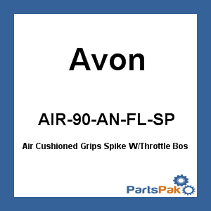 Avon Grips AIR-90-AN-FL-SP; Air Cushioned Grips Spike W / Throttle Boss F-B-W (Black)