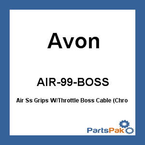 Avon Grips AIR-99-BOSS; Air Ss Grips W / Throttle Boss Cable (Chrome