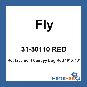 Fly Racing 31-30110 RED; Replacement Canopy Bag Red 10' X 10'