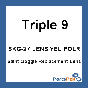 Triple 9 SKG-27 LENS YEL POLR; Saint Goggle Replacement Lens (Polarized Yellow)