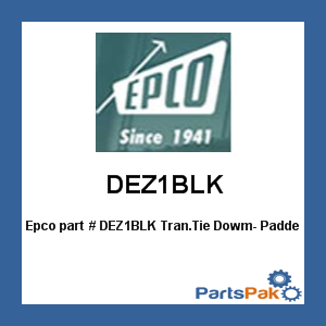 Epco DEZ1BLK; Tran.Tie Dowm- Padded Black