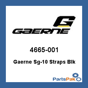 Gaerne 4665-001; Sg-10 Boot Front Straps Black 2-Pack