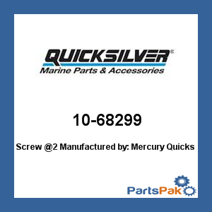 Quicksilver 10-68299; Screw @2- Replaces Mercury / Mercruiser