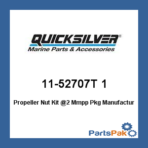 Quicksilver 11-52707T 1; Propeller Nut Kit @2 Mmpp Pkg- Replaces Mercury / Mercruiser