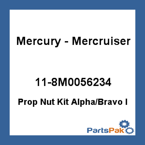 Quicksilver 11-8M0056234; Prop Nut Kit Alpha/Bravo I Replaces Mercury / Mercruiser