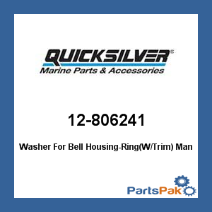 Quicksilver 12-806241; Washer For Bell Housing-Ring(W/Trim)- Replaces Mercury / Mercruiser