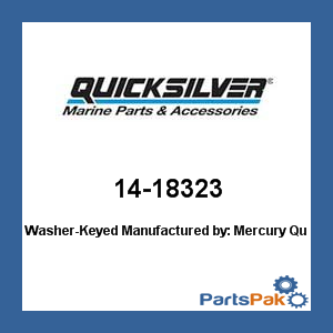 Quicksilver 14-18323; Washer-Keyed- Replaces Mercury / Mercruiser