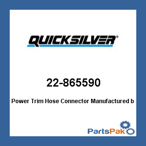 Quicksilver 22-865590; Power Trim Hose Connector- Replaces Mercury / Mercruiser