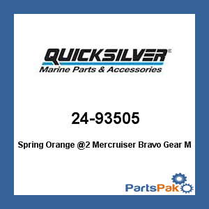 Quicksilver 24-93505; Spring Orange Merc Bravo Gear Replaces Mercury / Mercruiser