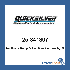 Quicksilver 25-841807; Sea Water Pump O-Ring- Replaces Mercury / Mercruiser