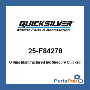 Quicksilver 25-F84278; O Ring- Replaces Mercury / Mercruiser