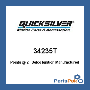 Quicksilver 34235T; Points @ 2 - Delco Ignition- Replaces Mercury / Mercruiser
