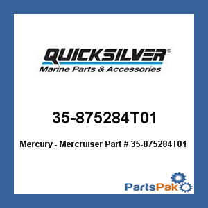 Quicksilver 35-875284T01; In-Line Oil Filter Outboard Replaces Mercury / Mercruiser