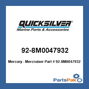 Quicksilver 92-8M0047932; W Quickstore Mpp Replaces Mercury / Mercruiser