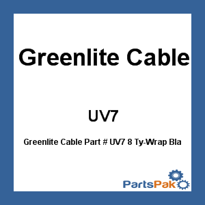 Greenlite Cable UV7; 8 Ty-Wrap Black 100 Pk