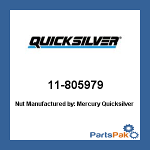 Quicksilver 11-805979; Nut- Replaces Mercury / Mercruiser