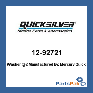 Quicksilver 12-92721; Washer @2- Replaces Mercury / Mercruiser
