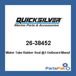 Quicksilver 26-38452; Water Tube Rubber Seal @2 Outboard- Replaces Mercury / Mercruiser
