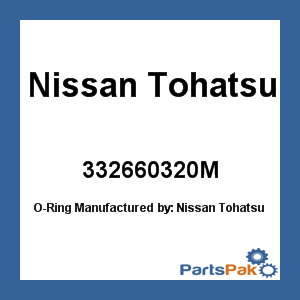 Nissan Tohatsu 332660320M; O-Ring