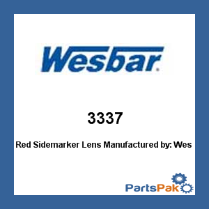 Wesbar 3337; Red Sidemarker Lens
