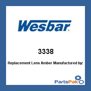 Wesbar 3338; Replacement Lens Amber