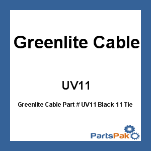 Greenlite Cable UV11; Black 11 Tie Wrap