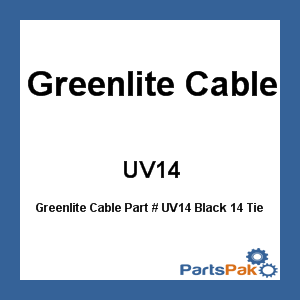 Greenlite Cable UV14; Black 14 Tie Wrap