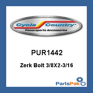 Cycle Country PUR1442; Zerk Bolt 3/8X2-3/16