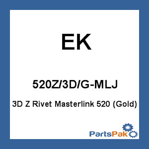 EK 520Z/3D/G-MLJ; 3D Z Rivet Masterlink 520 (Gold)