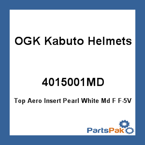 OGK Kabuto Helmets 4015001MD; Top Aero Insert Pearl White Md F F-5V
