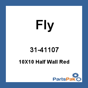 Fly Racing 31-41107; 10X10 Half Wall Red