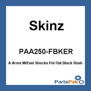 Skinz PAA250-FBKER; A-Arms W / Evol Shocks Pol Flat Black Rush 42-inch Snowmobile