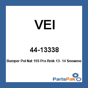 VEI 44-13338; Bumper Pol Nat 155 Pro Rmk 13- 14 Snowmobile