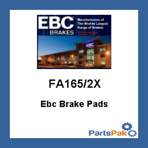 EBC Brakes FA165/2X; Ebc Brake Pads