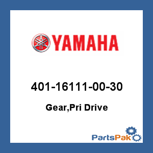 Yamaha 401-16111-00-30 Gear, Primary Drive; 401161110030