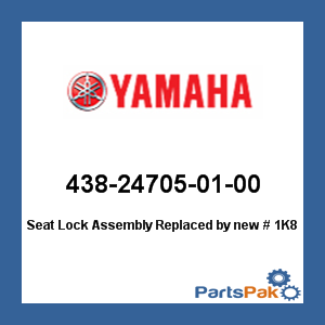 Yamaha 438-24705-01-00 Seat Lock Assembly; New # 1K8-24705-00-00