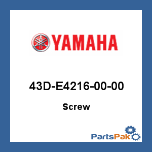 Yamaha 43D-E4216-00-00 Screw, With Washer; New # 90159-05018-00
