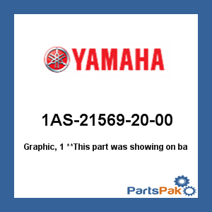 Yamaha 1AS-21569-20-00 Graphic, 1; 1AS215692000