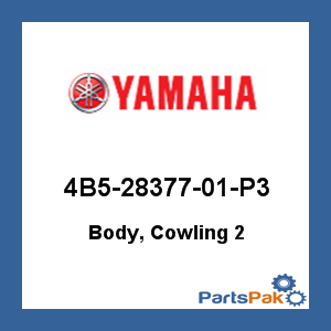 Yamaha 4B5-28377-01-P3 Body, Cowling 2; New # 4B5-28377-02-P3