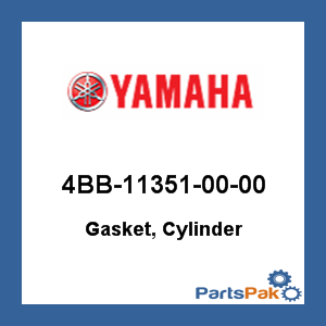 Yamaha 4BB-11351-00-00 Gasket, Cylinder; 4BB113510000