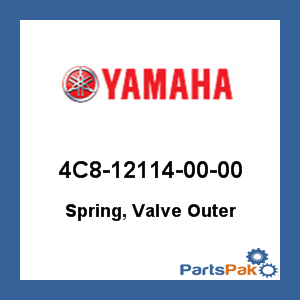 Yamaha 4C8-12114-00-00 Spring, Valve Outer; 4C8121140000