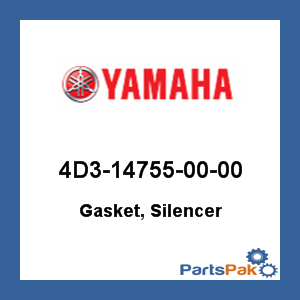 Yamaha 4D3-14755-00-00 Gasket, Silencer; 4D3147550000