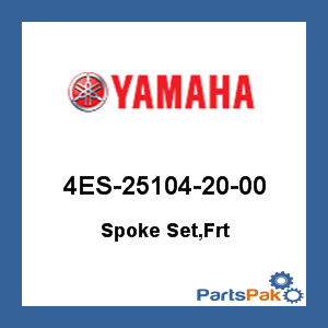 Yamaha 4ES-25104-20-00 Spoke Set, Front; 4ES251042000