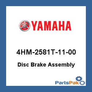 Yamaha 4HM-2581T-11-00 Disc Brake Assembly; 4HM2581T1100