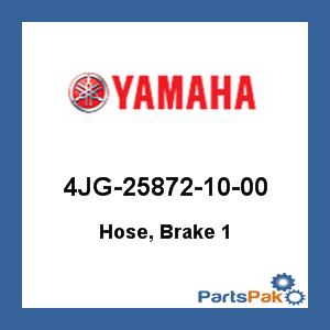 Yamaha 4JG-25872-10-00 Hose, Brake 1; 4JG258721000