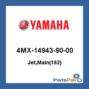 Yamaha 4MX-14943-90-00 Jet, Main(162); 4MX149439000