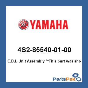 Yamaha 4S2-85540-01-00 C.D.I. Unit Assembly; 4S2855400100