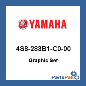 Yamaha 4S8-283B1-C0-00 Graphic Set; 4S8283B1C000