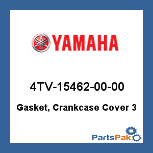 Yamaha 4TV-15462-00-00 Gasket, Crankcase Cover 3; 4TV154620000