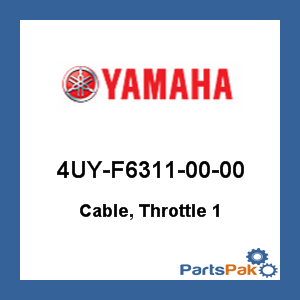 Yamaha 4UY-F6311-00-00 Cable, Throttle 1; 4UYF63110000